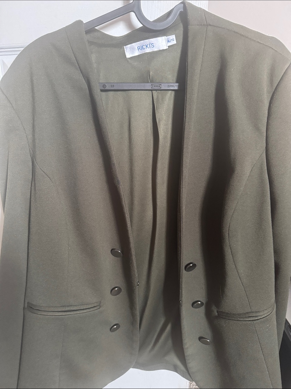 Ricki's Olive Green Double-Breasted Women's Blazer